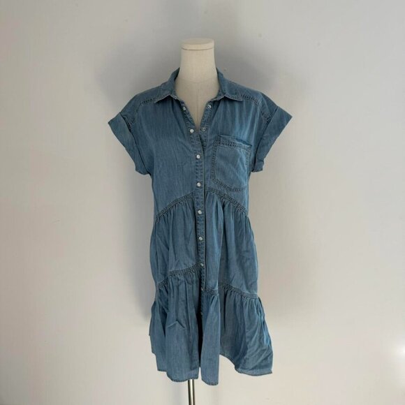 Veronica Beard Harrow Mini Dress Denim | Womens Size 4 Small/Medium - Picture 1 of 6